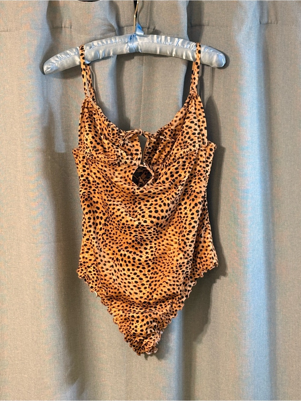 Shade & Shore One Piece Bathing suit leopard- Tan & Black